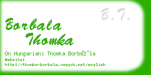 borbala thomka business card